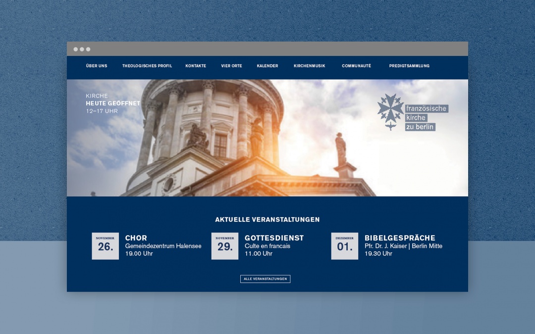 Drupal 9 Website Relaunch Design und Programmierung der Französischen Kirche Berlin