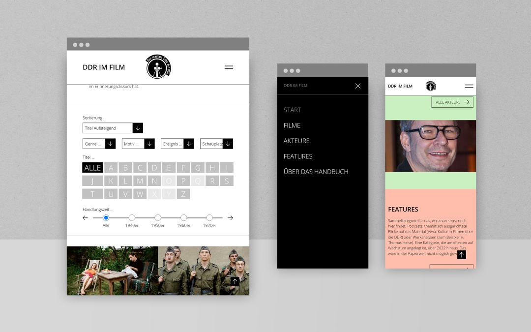 Drupal Website Screenshots: Mobile und Tablet Ansicht