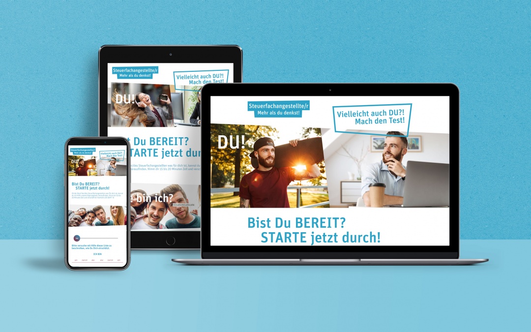 Eignungstest zum/zur Steuerfachangestellten - responsive Drupal 8 Website, made in Berlin