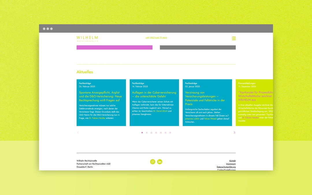 Responsive Webdesign mit Drupal – Wilhelm RAe Website von leanlabs Berlin