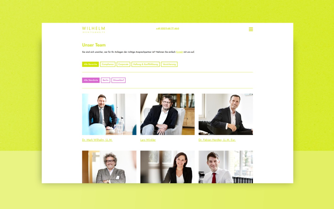Responsive Webdesign mit Drupal – Wilhelm RAe Website von leanlabs Berlin