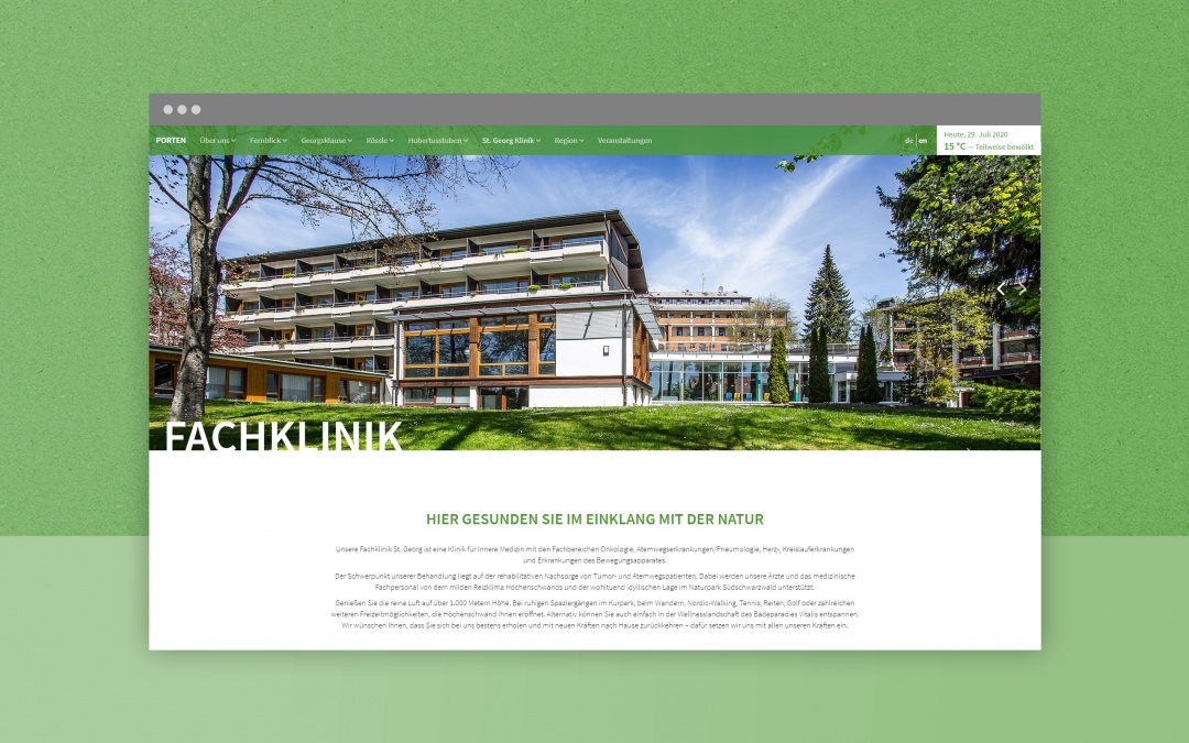 Fachklinik St. Georg Website Design