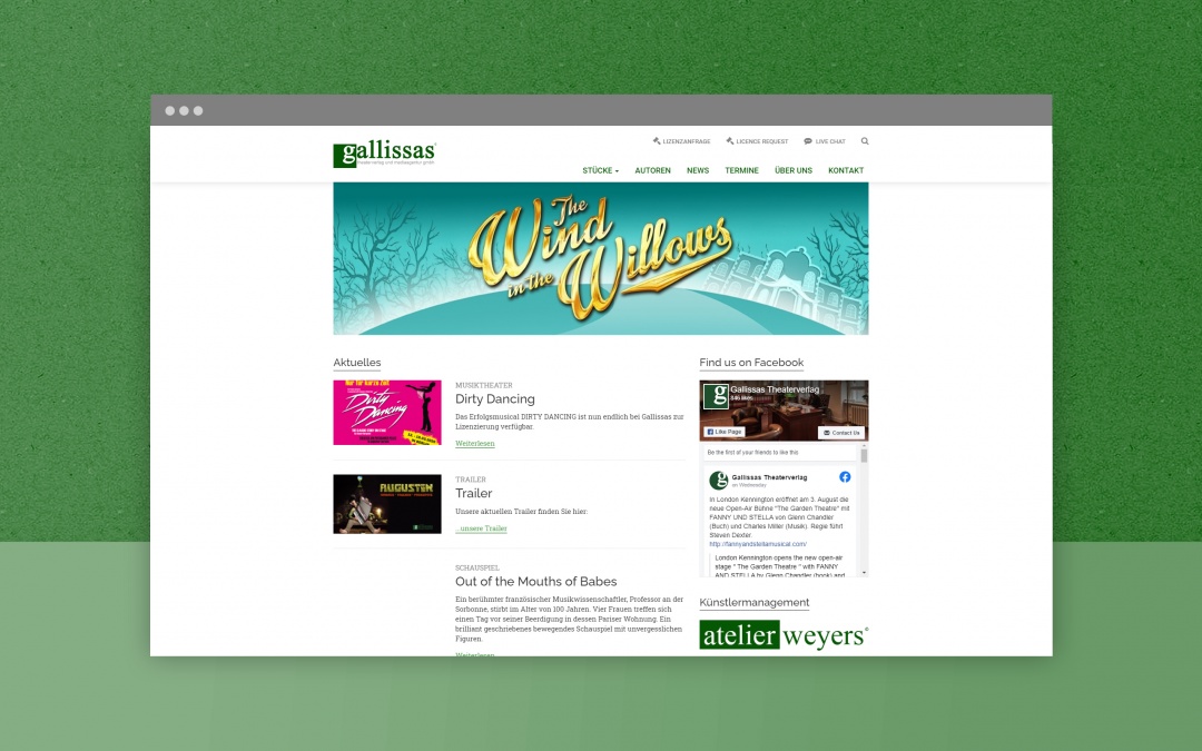 Gallissas Website: Drupal Webdesign aus Berlin