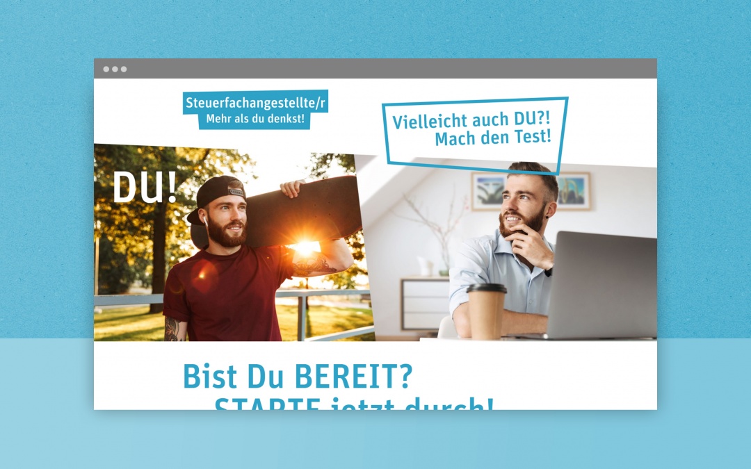 Eignungstest zum/zur Steuerfachangestellten - responsive Drupal 8 Website Screenshot 1