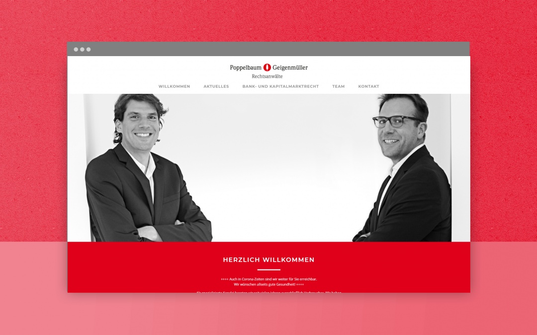 Kanzlei Poppelbaum & Geigenmüller Website