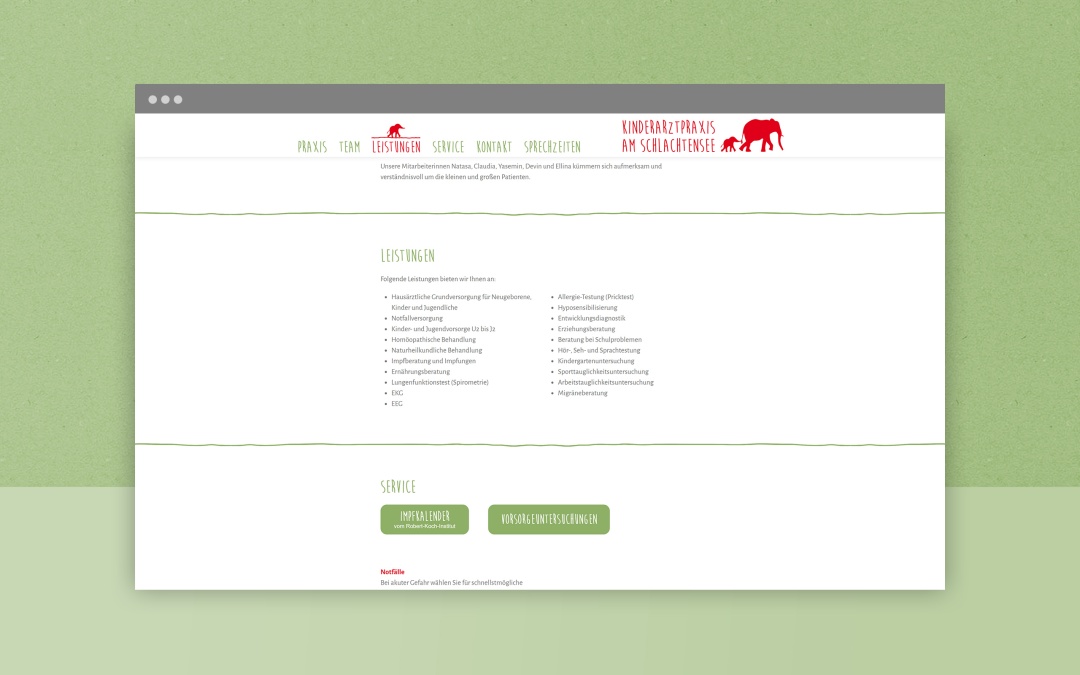 Kinderarztpraxis am Schlachtensee responsive Drupal Website