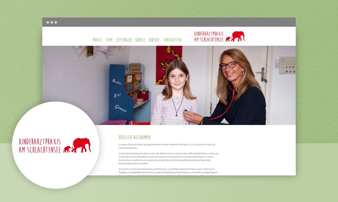 Drupal Website "Kinderarztpraxis am Schlachtensee"