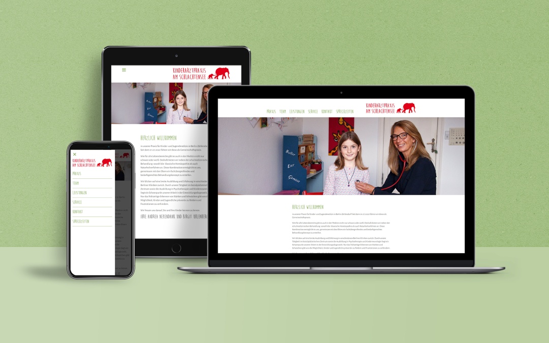 Kinderarztpraxis am Schlachtensee responsive Drupal Website