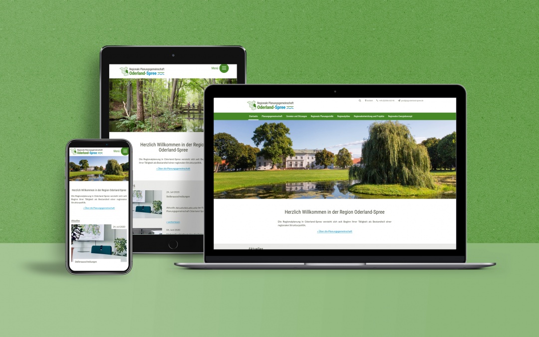 Regionale Planungsgemeinschaft Oderland-Spree, Drupal 8 Website